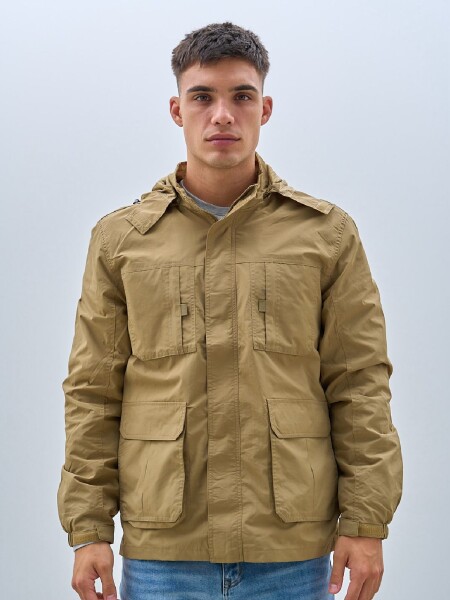PARKA OXX 8853 BOLS. TAPA BEIGE