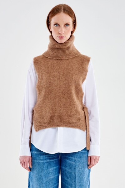 CHALECO PONCHO Marron