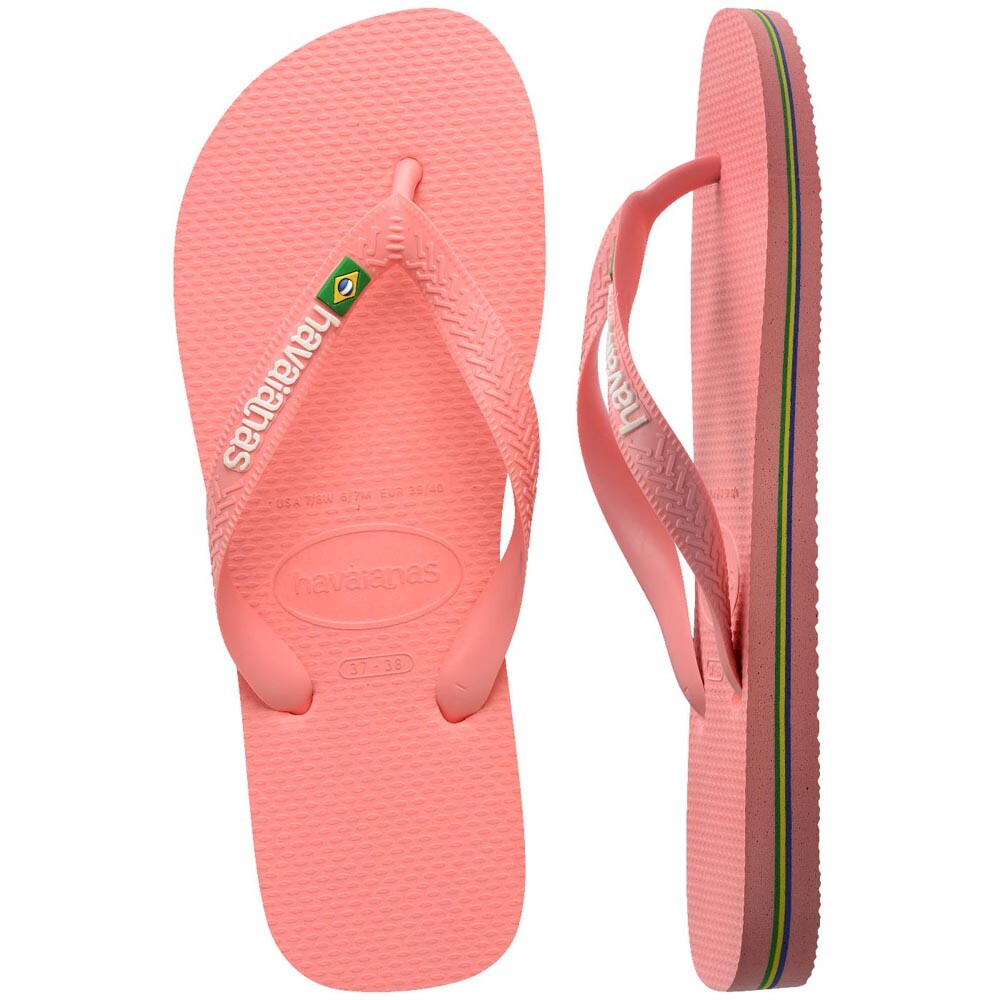 Sandalias Havaianas Brasil Logo Hombre Rosa Mango