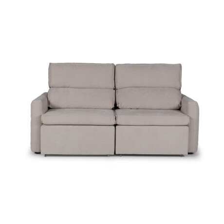 Sofá Santiago (Rebatible) - Tela Microfibra - 2,5 cuerpos TC 1010 (Beige)