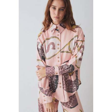 Camisa Sports Print Macros Rosa