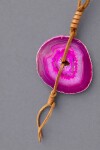Simple Ágata Necklaces Fucsia