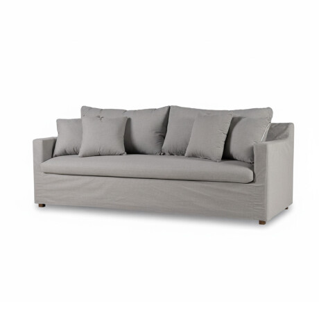 Sofá Summer con Funda - Tela Rústica - 3 cuerpos TO001-1634 (Gris)