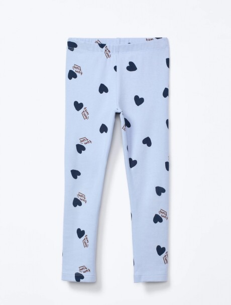 CALZA INFANTIL ESTAMPADA CELESTE