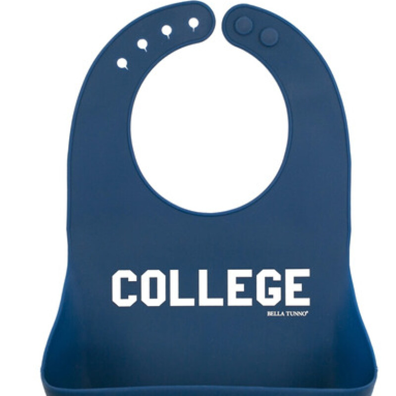 Babero de silicona con bolsillo College