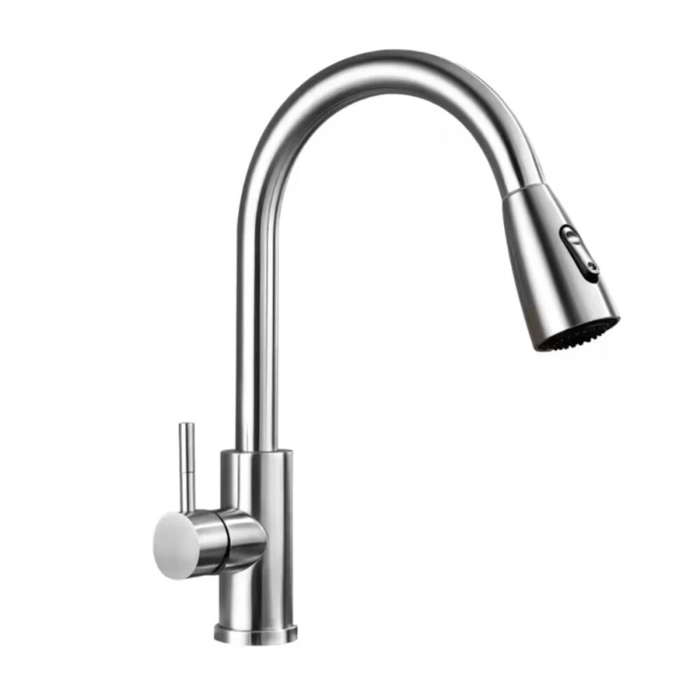 Grifería de Cocina Monocomando de mesada pico extraíble Murdock Satinado Grifería De Cocina Monocomando De Mesada Pico Extraíble Murdock Satinado