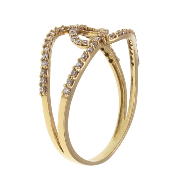 Anillo de oro amarillo 18k con circonias N8209 Anillo de oro amarillo 18k con circonias N8209