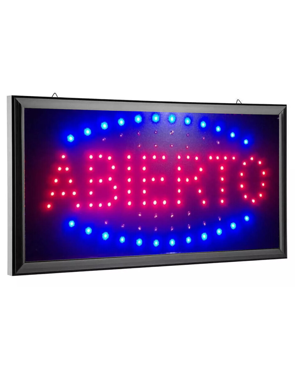 Cartel LED Publicidad Abierto 220v 37x25cm 