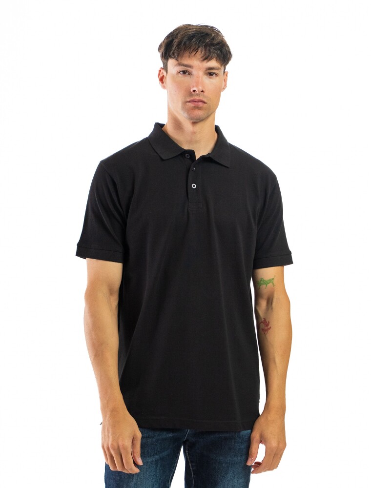Remera Polo Algodón Negro