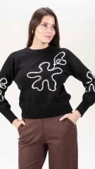Sweater Flor Negro