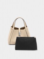 Bolso Tote Con Bolsa Interior crudo