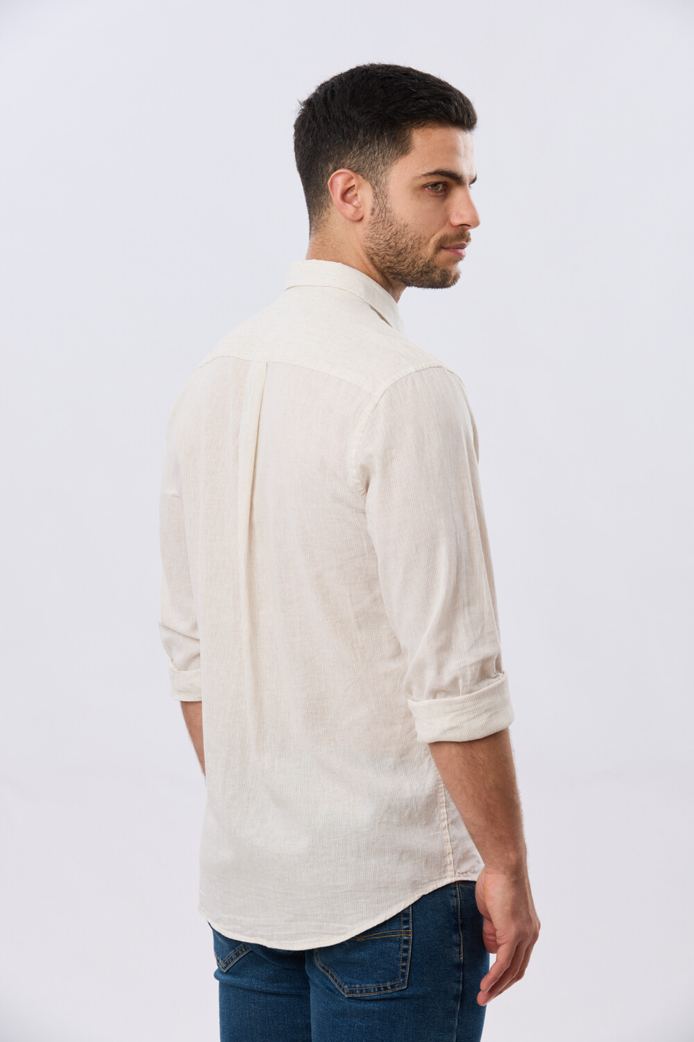 CAMISA RAYADA DE LINO Arena