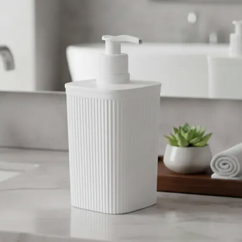 Dispensador Plástico de Jabón Varios Colores BLANCO