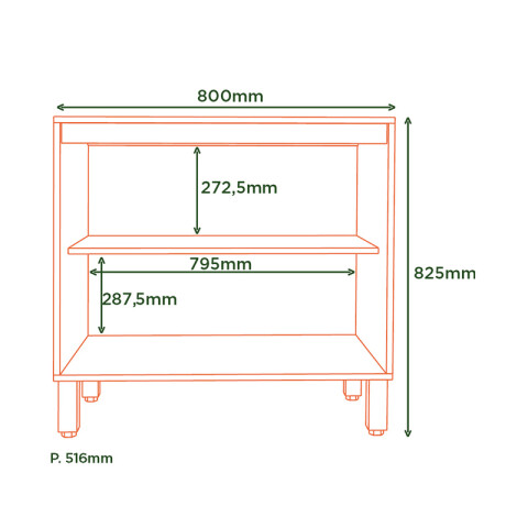 Bajo Mesada Linea Gloria 80 cm 2 Puertas y 1 Estante con Tapa - Castaño / Off White Bajo Mesada Linea Gloria 80 cm 2 Puertas y 1 Estante con Tapa - Castaño / Off White