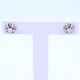 Caravanas antiguas oro 18k 2 tonos con brillantes. Caravanas antiguas oro 18k 2 tonos con brillantes.
