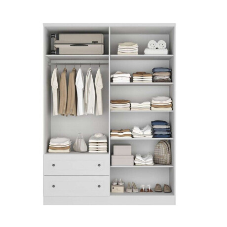 Ropero Americana PLUS 4 puertas 2 cajones 100%MDF Blanco