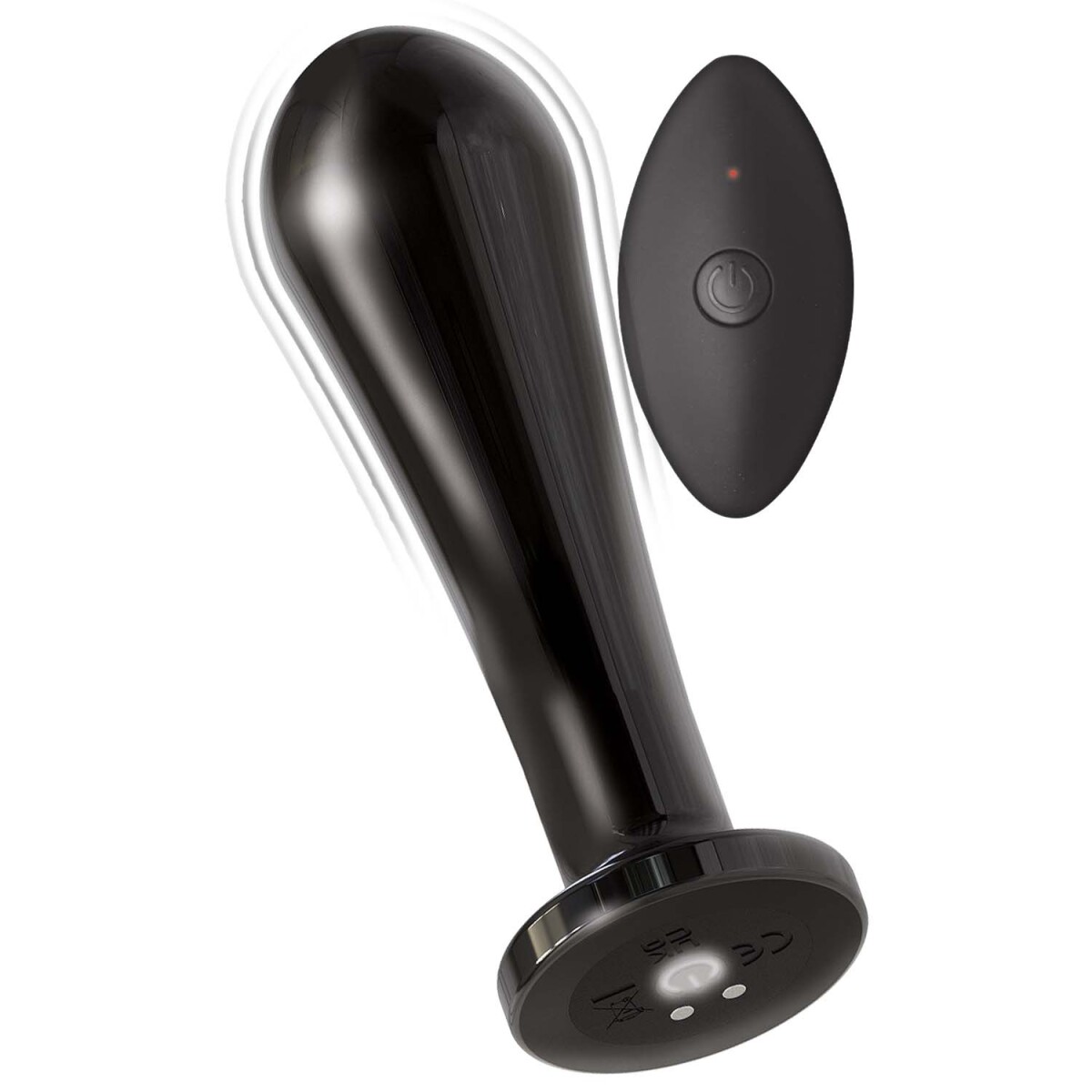 Plug Anal Vibrador con Control Ass-Sation Metal - Negro 