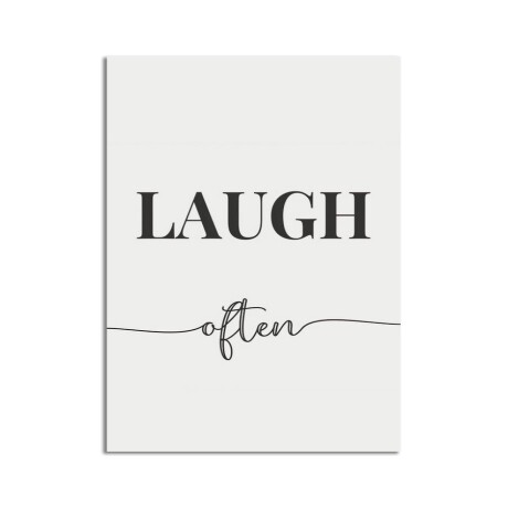 Cuadro Canvas 543062-02 30X40CM Laugh Often 001
