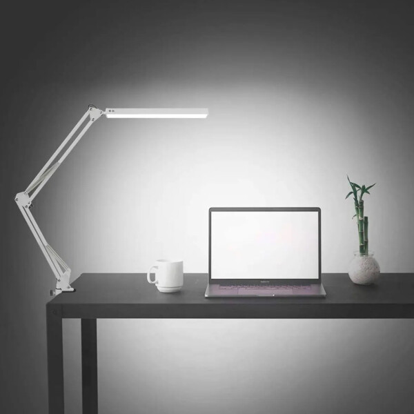 Lampara Portátil Escritorio Articulada Led Morsa Arquitecto Variante Color Blanco