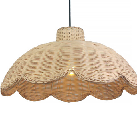 Lámpara colgante en ratán E27 Ø500x250mm IX9548