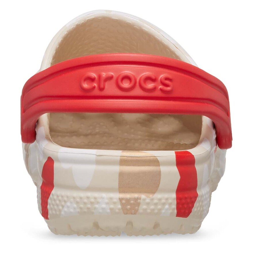 Classic Heart Print Clog T - Niños Sandstone/multi