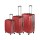 Set de 3 valijas de viaje rígidas Arye con ruedas Rojo