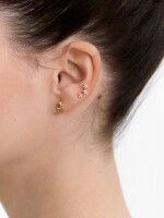 Set De Pendientes Com Circonitas - Plata De Ley 925 dorado
