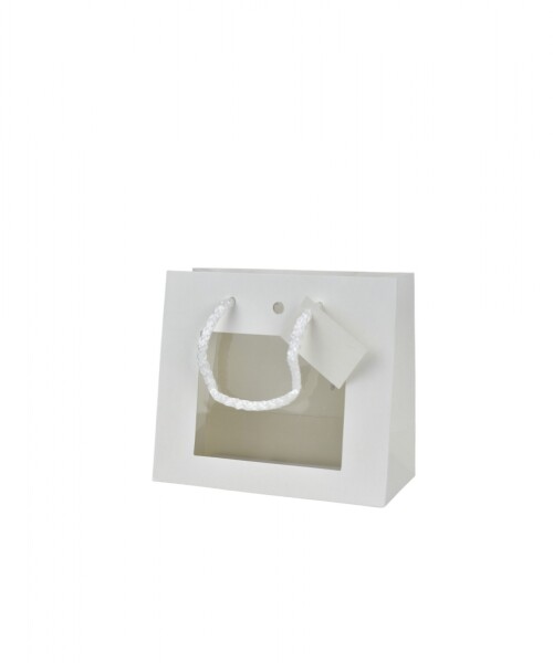 Bolsa con visor 16x08x14 cm BLANCO