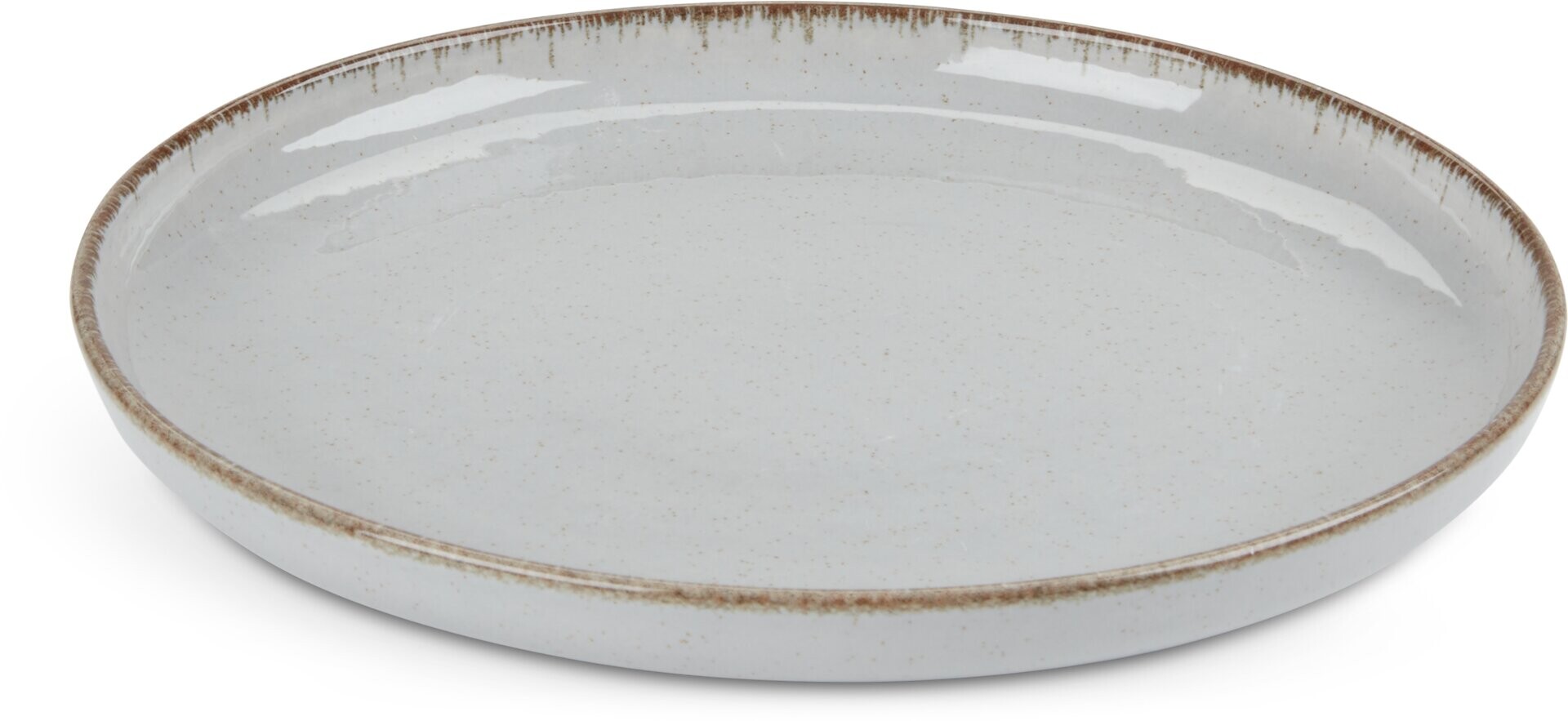 Plato FERDUS Ø19cm porcelana gris 