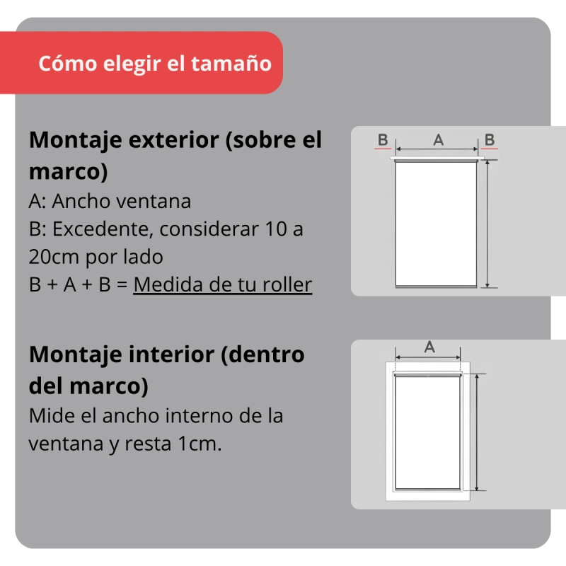 Set x2 Cortina roller blackout 120x200 cm BLANCO