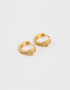 Aros Argollas Premium Gold Argollas Oro Zirconia - Dorado