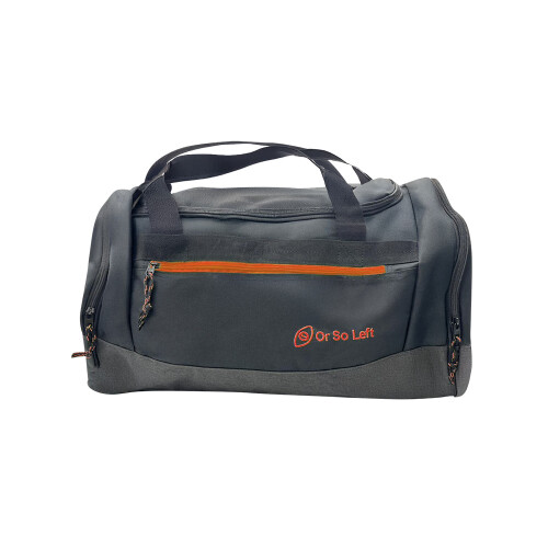 BOLSO DEPORTIVO CON 4 BOLSILLOS NEGRO Y ROJO