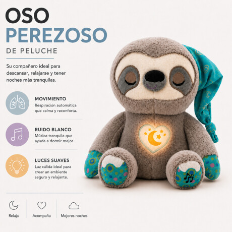 Oso Perezoso que Respira con Luz y Ruido Blanco Sc