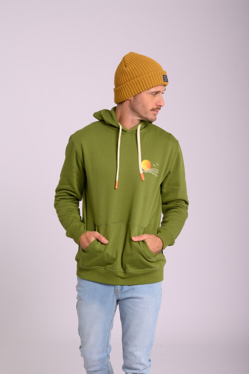 Canguro felpa estampado Verde