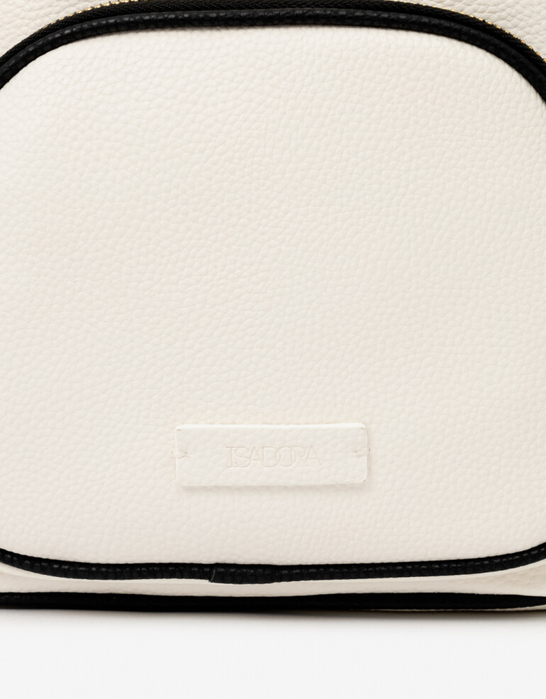 Mochilas Urbanas Basicos Mochila Con Bolsillo - Blanco Crudo