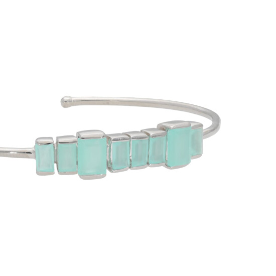 Pulsera Karvik Onix paraiba plata 925 0