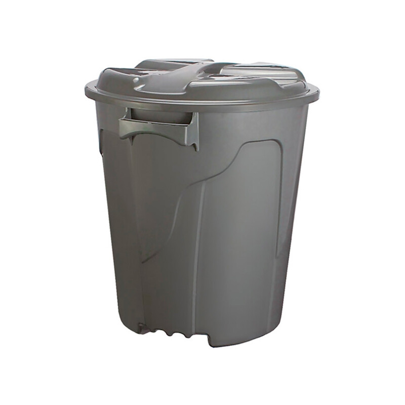 Tarro de residuos ecológico con tapa 54 lts GRIS