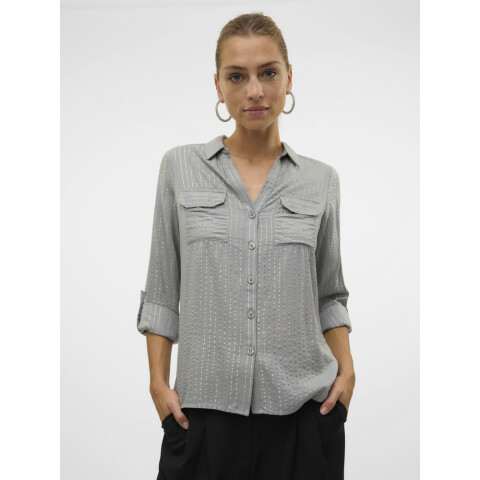 VMBUMPY LS GLITTER SHIRT WVN GA NOOS CORE-12 1 Griffin/Stripes Silver