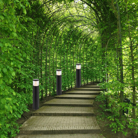 BOLARDO KANE 80 CM Luminaria Bolardo Exterior 9W Kane 80cm Negro