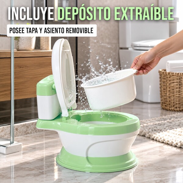 Pelela inodoro para bebes y niños con tapa y asiento infantil IMBACK Color Verde Pelela inodoro para bebes y niños con tapa y asiento infantil IMBACK Color Verde