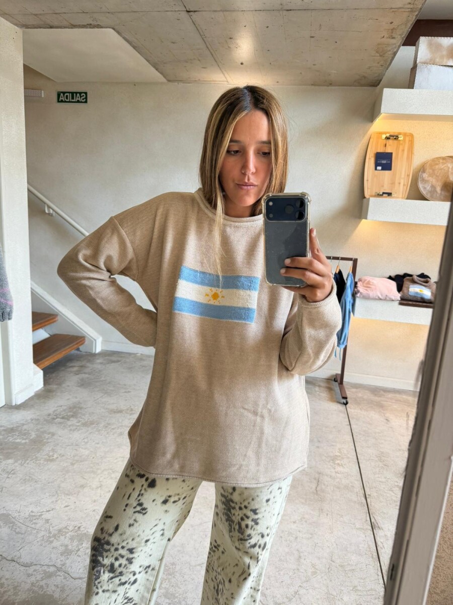 Sweater Flag Argentina - Beige 