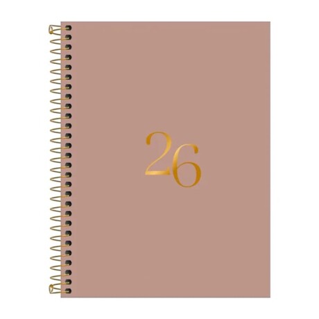 Agenda Tilibra 2026 Vanilla Marron Pastel