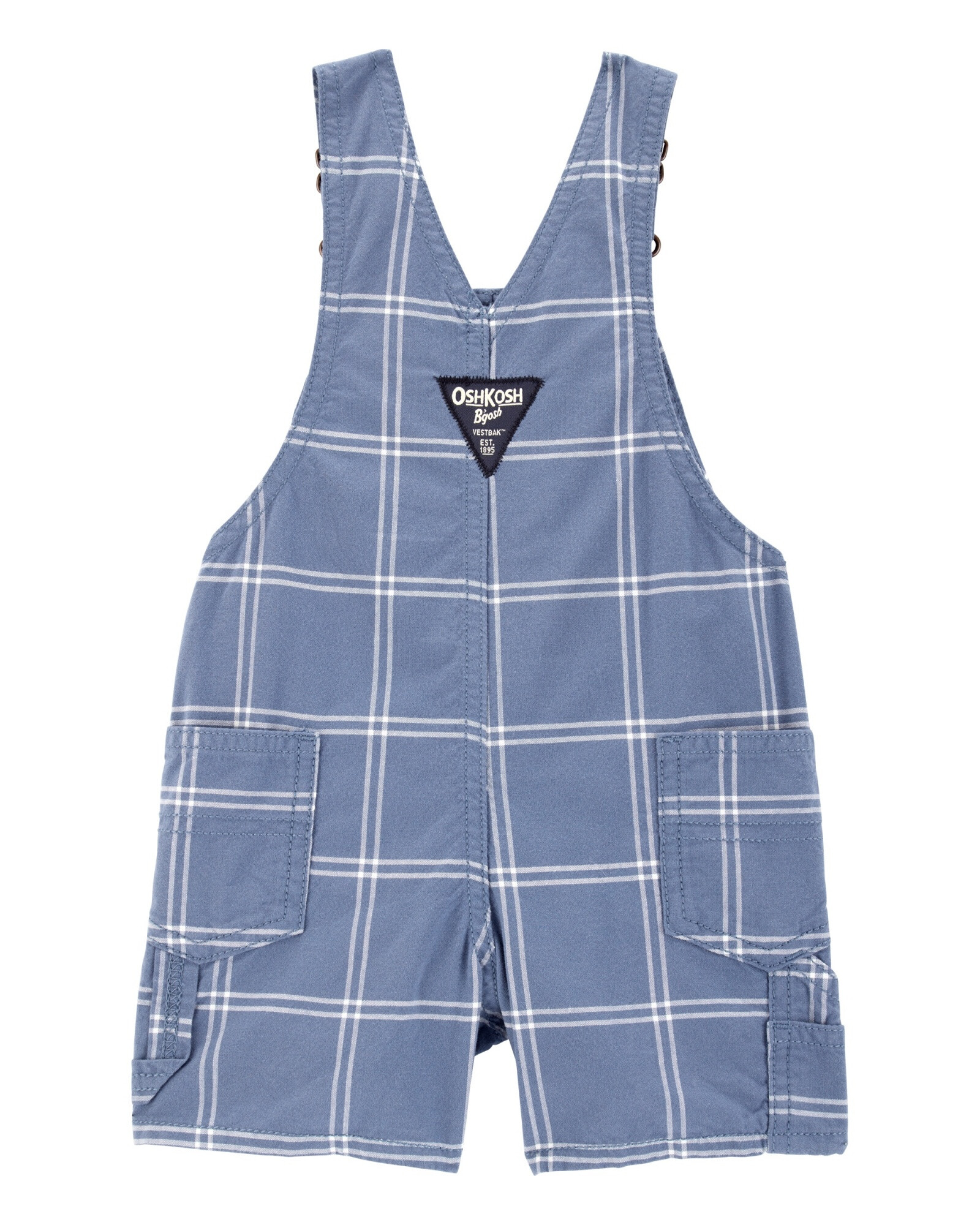 Enterito corto de algodón, diseño a cuadros Enterito corto de algodón, diseño a cuadros