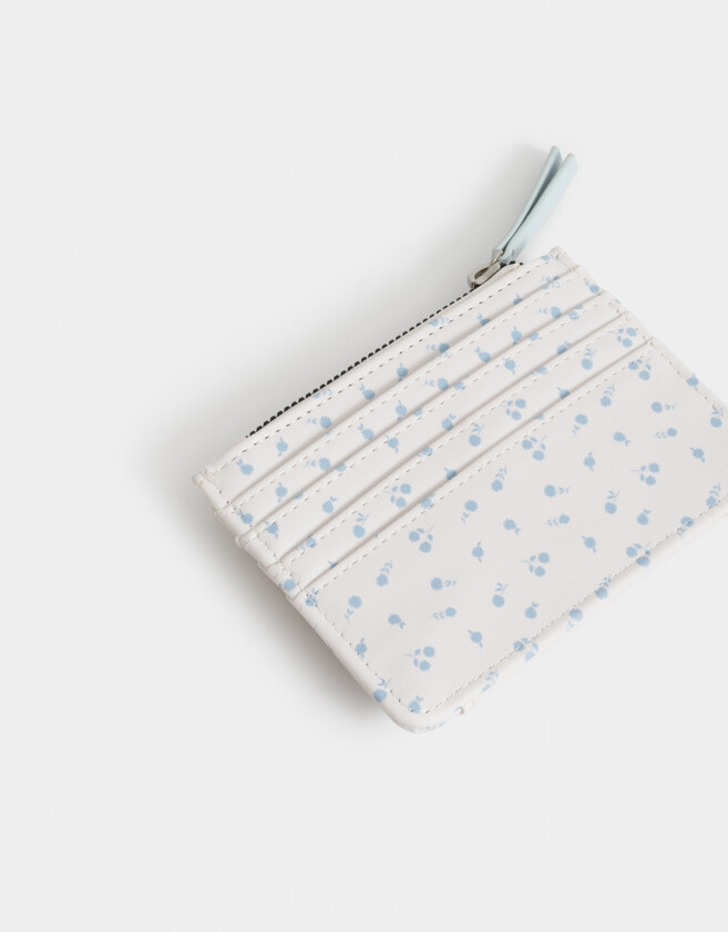 Billetera Estampados Billetera Cuerina Con Lazo - Estampado Flores