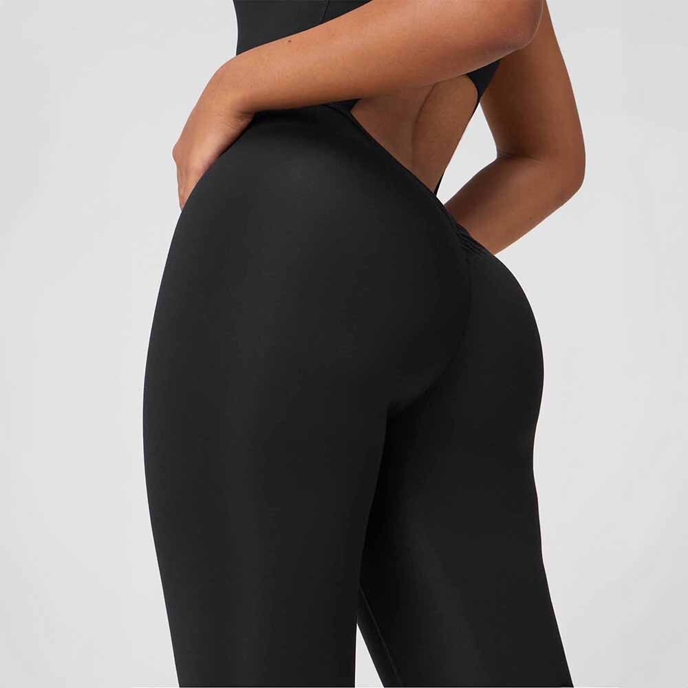 Enterizo Booty Scrunch PureLuxe V-Back Mujer Black