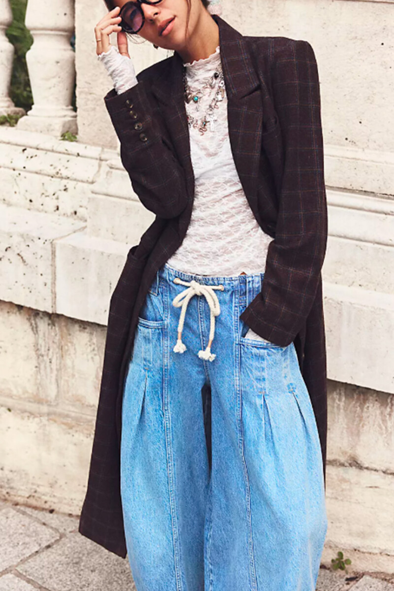 Pant Margo Wide Celeste