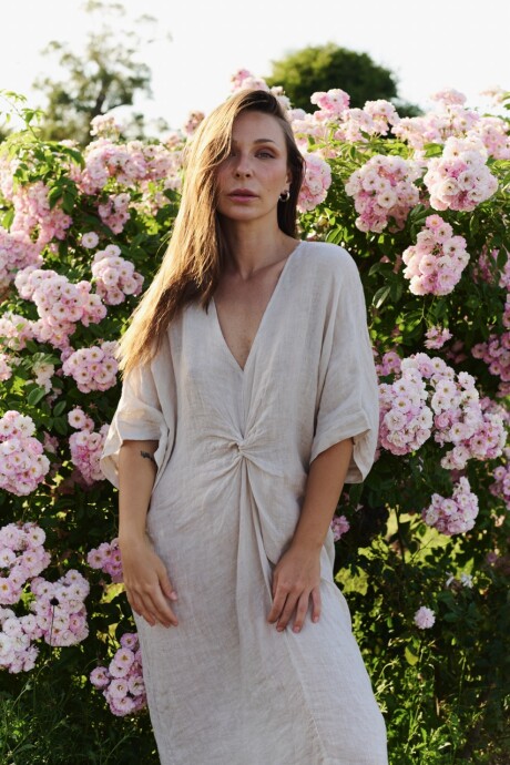 VESTIDO FIORALBA Beige
