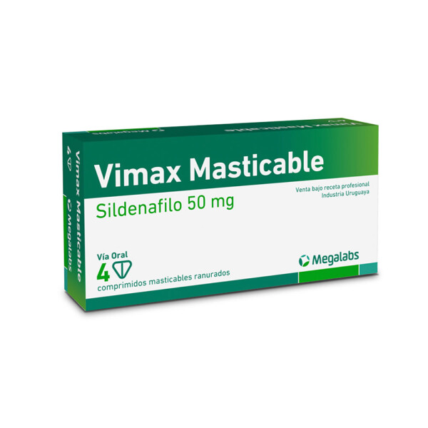 Vimax Masticable 50 mg 4 Comprimidos Masticables - Megalabs Vimax Masticable 50 mg 4 Comprimidos Masticables - Megalabs