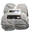 Frazada Flannel con Corderito King Size Richmond 240 x 260 cm Gris