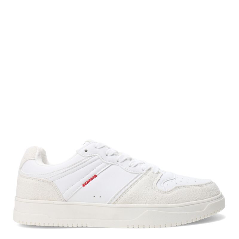 Championes de Hombre N+ Deportiva INRIDO acordonado Blanco - Rojo